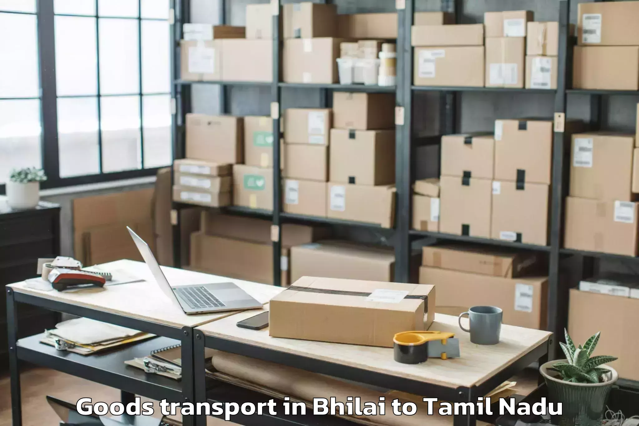 Leading Bhilai to Tiruchengodu Goods Transport Provider